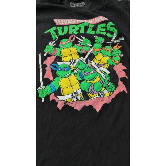 Nickelodeon Other - Black Neon Ninja Turtles T-Shirt – Size Large (100% Cotton)